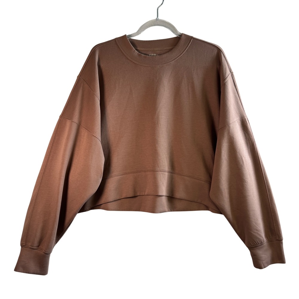 YPB Abercrombie &‎ Fitch Motion Oversized Cropped Sweatshirt Brown XL Athleisure